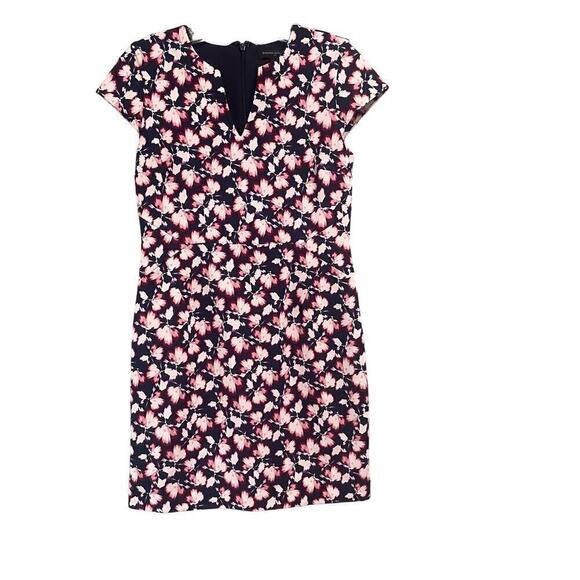 Banana Republic Floral Print Dress Size 2 Career Wedding Guest Party Spring - Picture 1 of 4